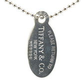 ティファニー リターン トゥ ティファニー オーバル タグ ロングネックレス ボールチェーン スターリングシルバー レディース TIFFANY&Co. 【中古】